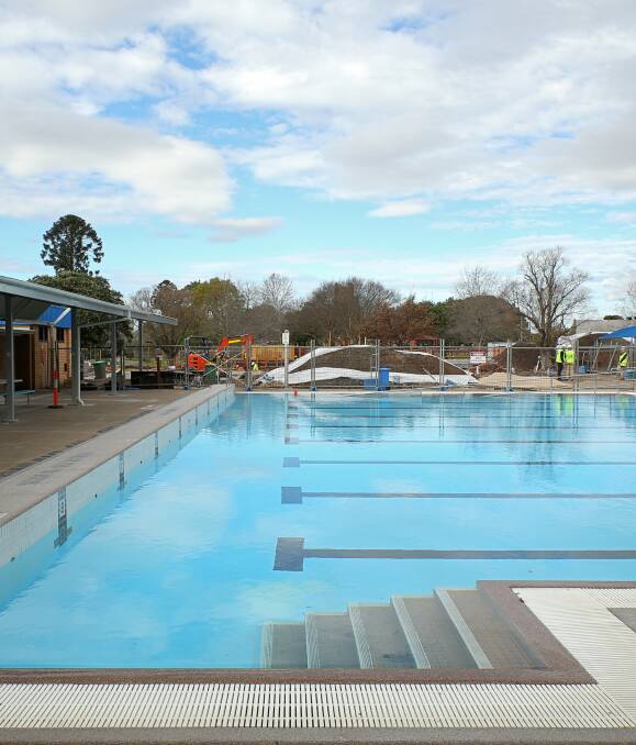 NEW HOURS: Maitland pool mid-upgrade last month. Picture: Max Mason-Hubers