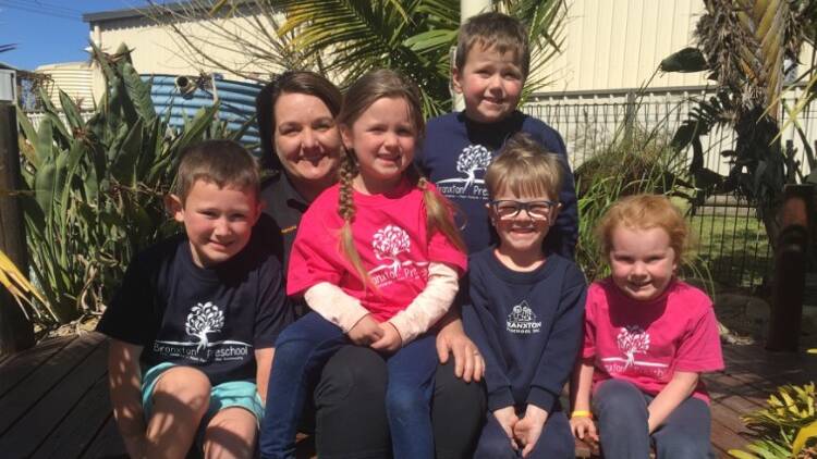 Branxton Preschool early childhood educators will take industrial action on Thursday, as part of a nationwide effort to boost conditions for employees in the industry. Preschool director Natalie Caslick with William Franklin (back row), Lachlan Milgate, Ella Hepplewhite, Harry White and Emily Tickner. Picture: Supplied