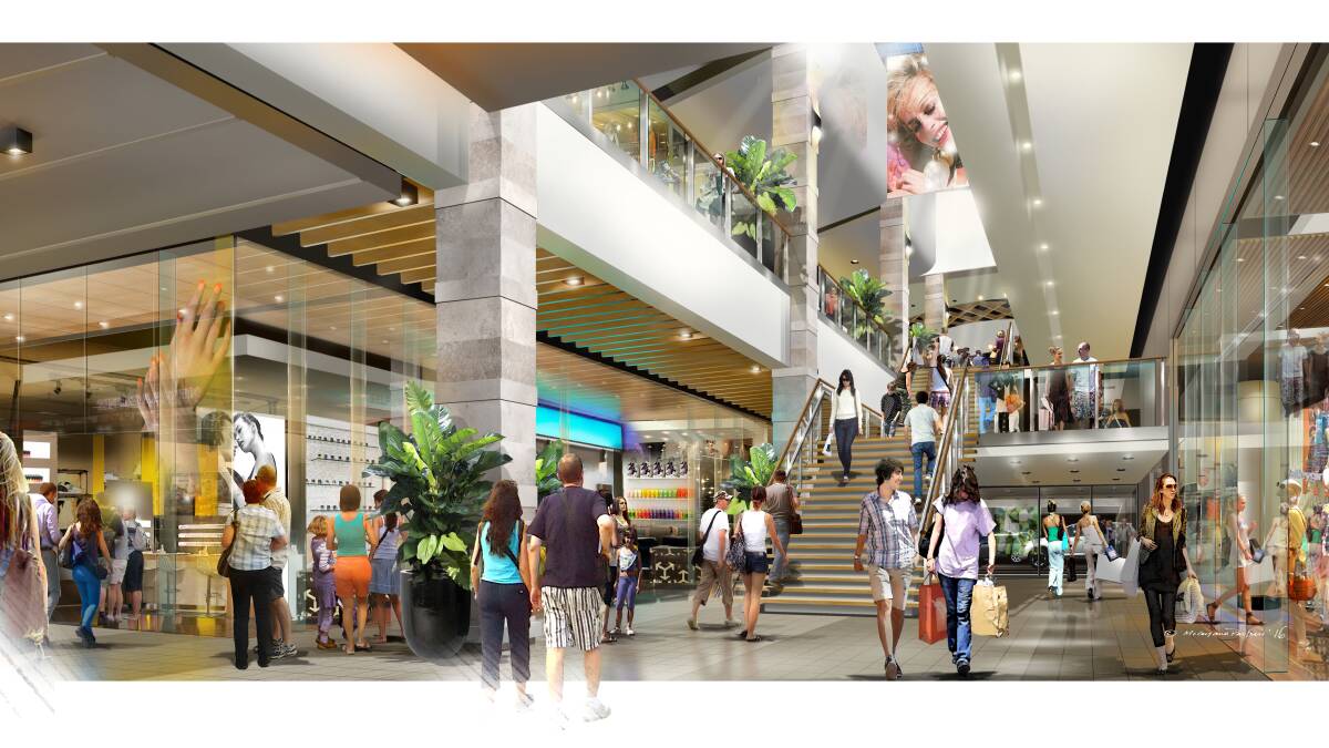 Artists' impressions of the renovated Stockland Green Hills shopping centre. Pictures: Supplied