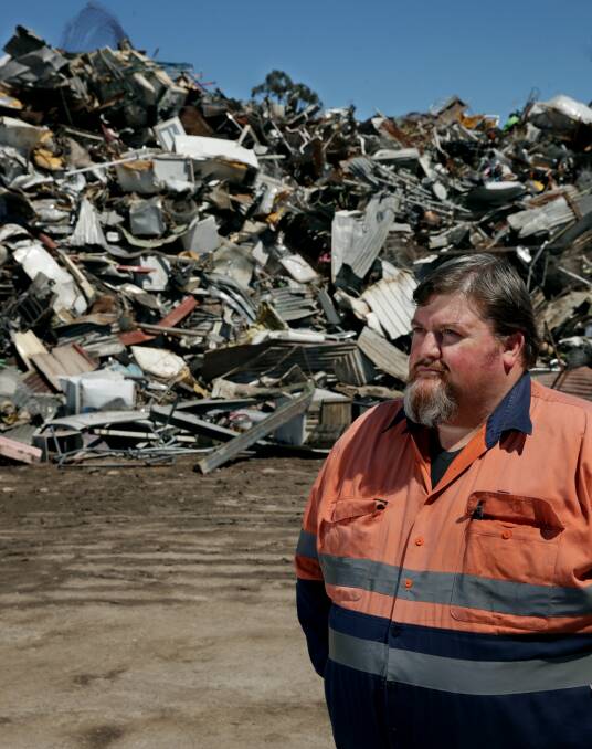 Roger Davies at the Cessnock Waste and Reuse Centre. Picture: Simone De Peak
