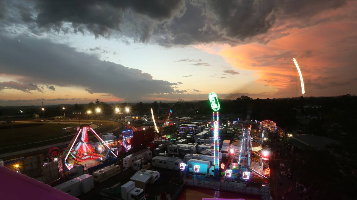 Maitland Show from above on Saturday night. Picture: Marina Neil