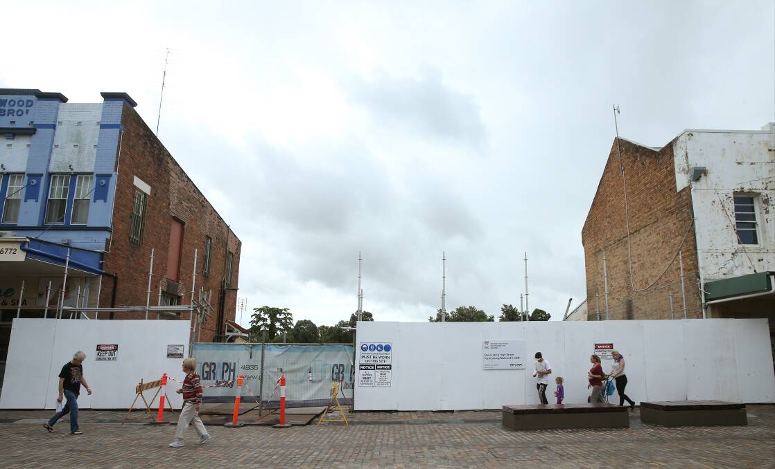 Work is progressing on the Riverlink Building in The Levee, as part of Maitland City Council's major CBD upgrades.