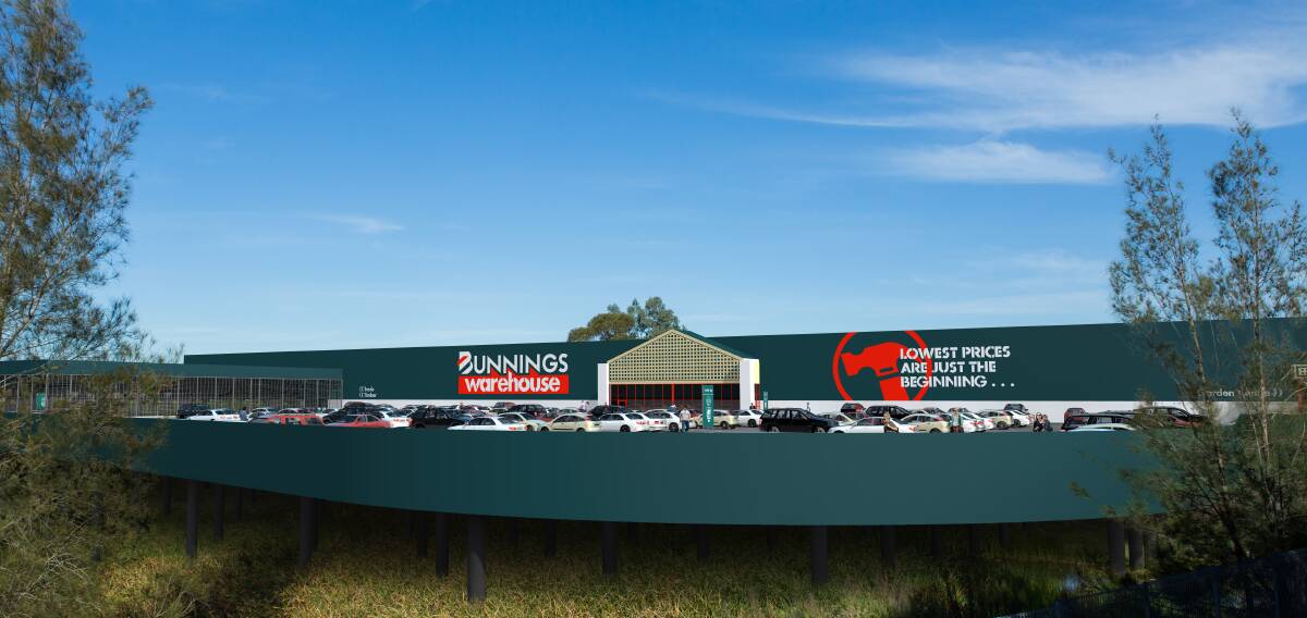 NEW SITE: An artist's impression of the new Bunnings Warehouse, Maitland. 