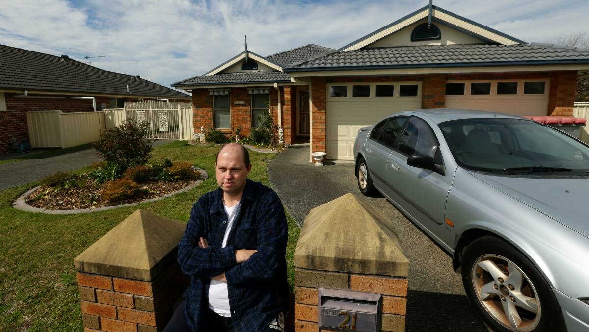 FED UP: Aberglasslyn resident Mark Sales is frustrated that his Cedar Wattle Close home is unable to connect to the National Broadband Network. Picture: Jonathan Carroll