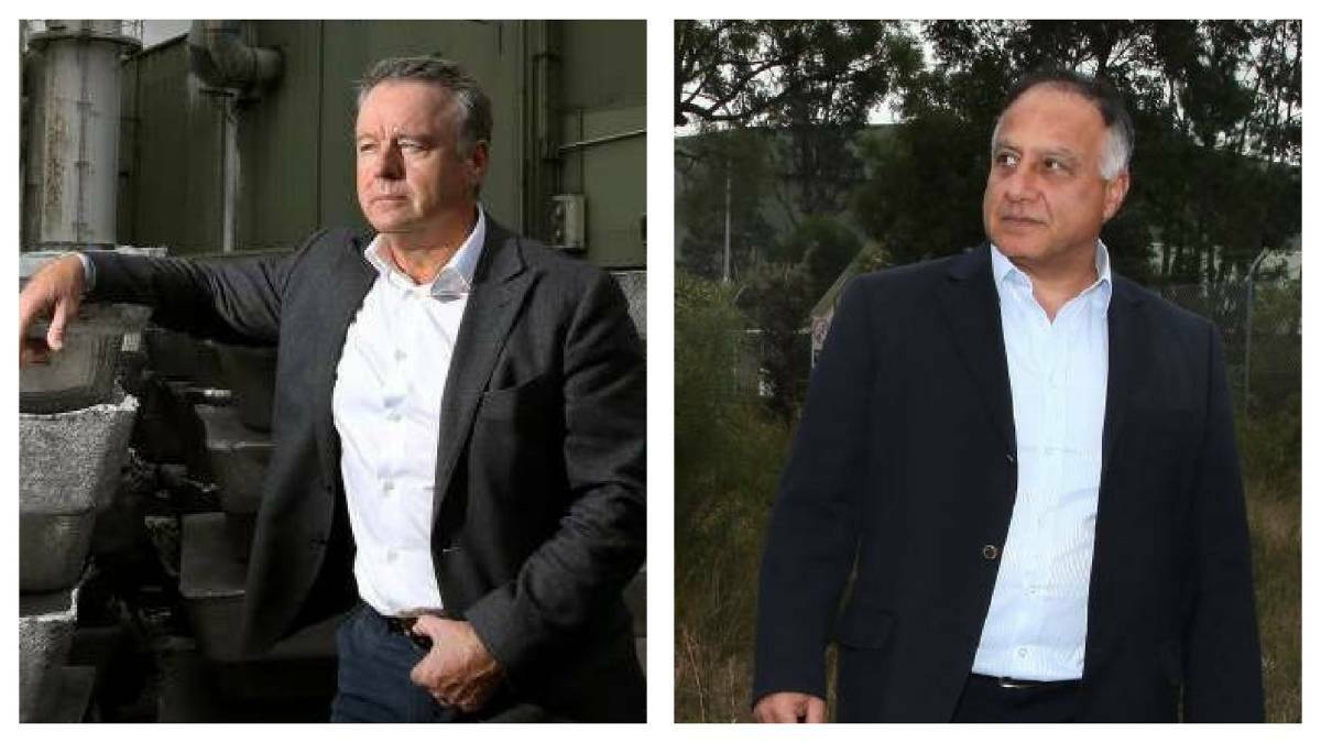 Hunter businessman Garbis Simonian (right) says a law should be introduced to give the Australian domestic market first option on gas extracted in NSW. But federal Hunter MP Joel Fitzgibbon (left) says such a law "should not be necessary".