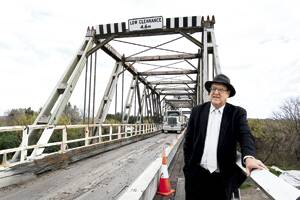 LONG FUTURE: Cameron Archer on Dunmore Bridge, which is getting a multi-million dollar upgrade. 