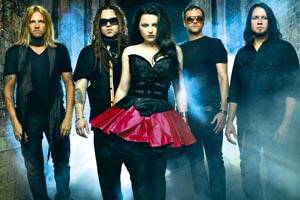 NEW ERA: Evanescence are relishing the input of their new drummer Will Hunt, pictured far left.