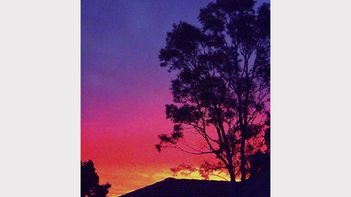 Waratah sunset, Thursday. Picture Sam Burns
