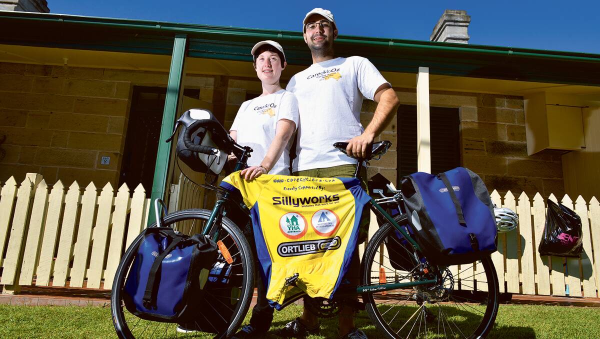 CHARITY RIDE:  Chantel Fitzsimmons and Ben Anfruns who are raising money for Angel Flight.
