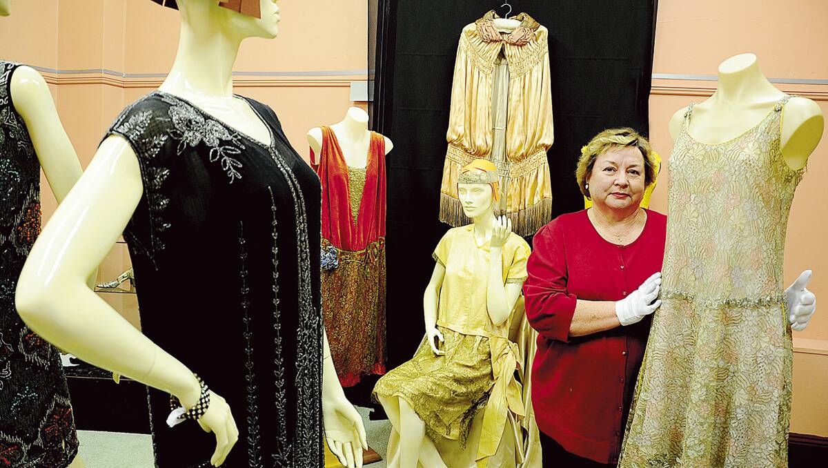 INCREDIBLE: Exhibition co-curator Stephanie Rogers is amazed at the number of gowns from the 1920s on display.   