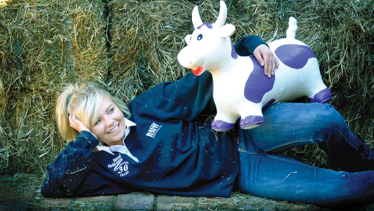 TASTE OF DAIRY:  Tocal student  Minka Lindberg gets set for this weekend’s field days.