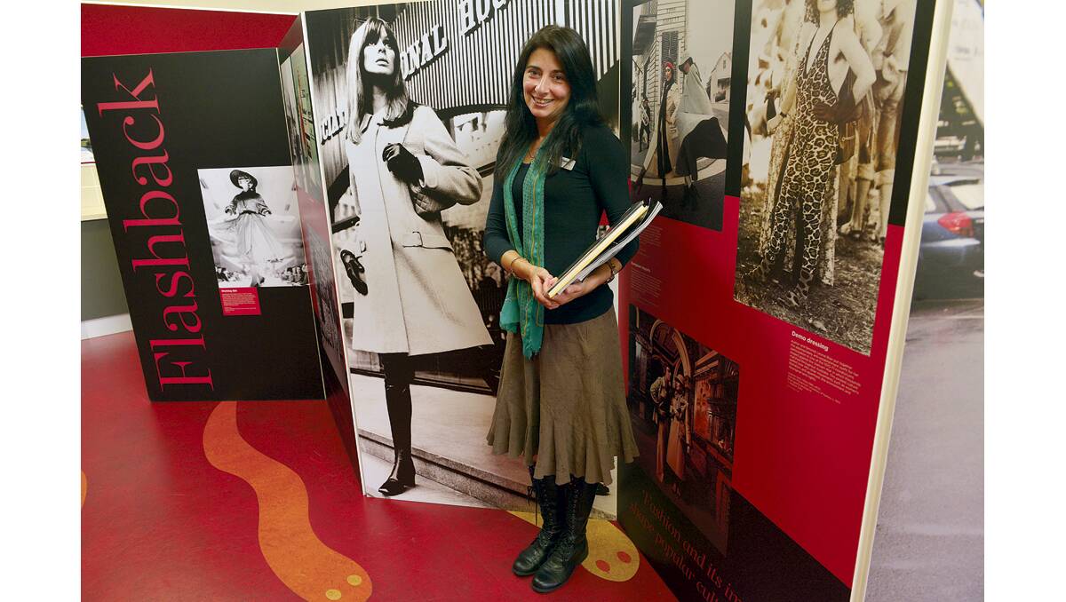 FASHION THROUGH THE YEARS:  Library assistant Elaine Saccasan.