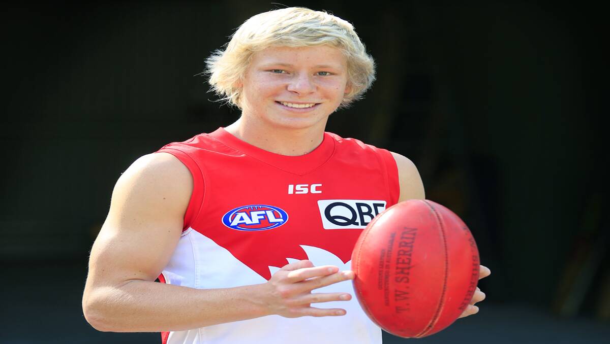 DRAFT HOPES :  Isaac Heeney hopes to progress from the Sydney Swans Academy to the AFL through the draft when he is old enough.  