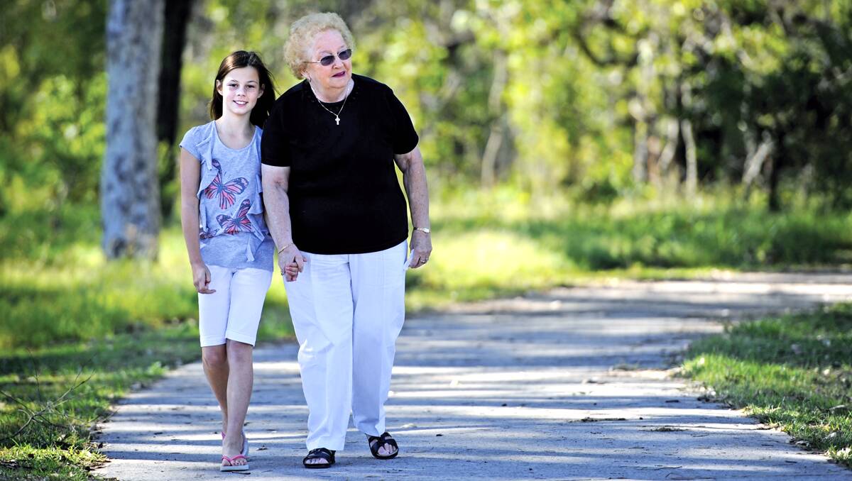 PROTECT THE BUSHLAND:  Hannah Young with her grandmother Norma Dallen.