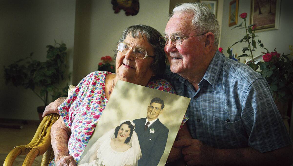 60 YEARS:  Barbara and Neville Bushell who will remarry this weekend.   