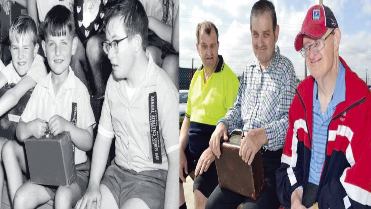 THEN AND NOW:  Glenn Warby, Bill Folpp and Paul Blanchard as fresh faced children in 1967, and as they are today. 