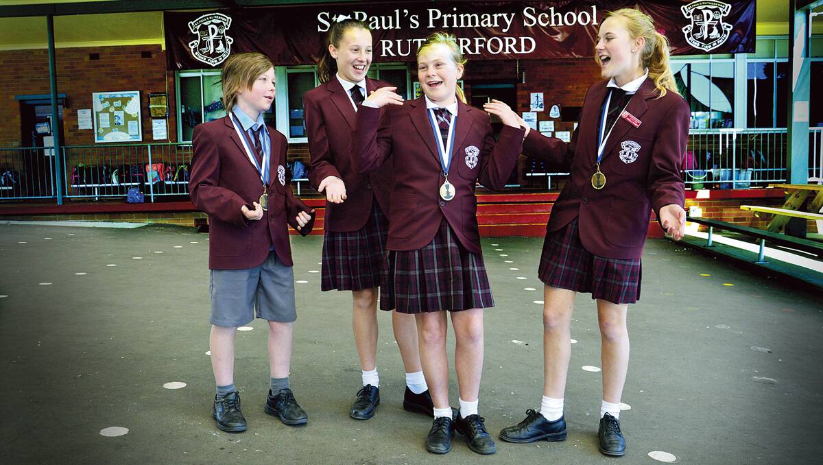 CHAMPS: St Paul’s debating team members Jake Hedges, Josephine Callinan, Grace Connell and Isabella Crebert.