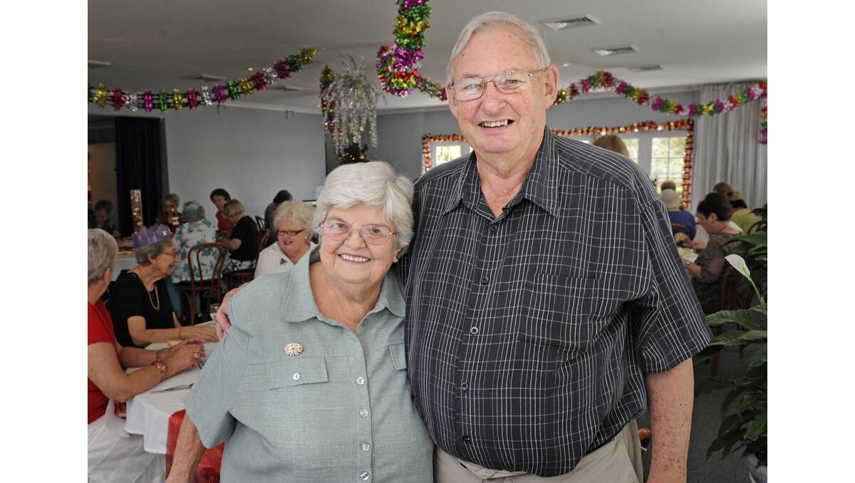 PROBUS: Club president Shirley Lennox with Bill Lennox of Lorn at Maitland Ladies Probus Club’s Christmas party at the Old Maitland Inn