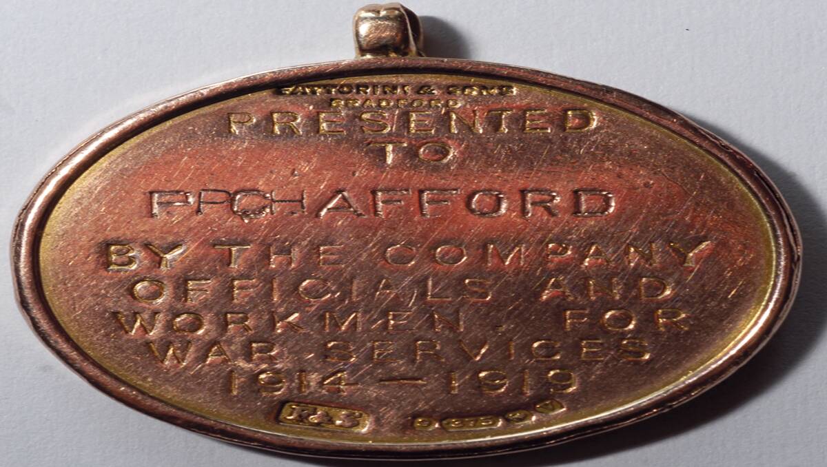OWNER UNKNOWN:  Clues suggest the service medal may have belonged to a Percy Afford.