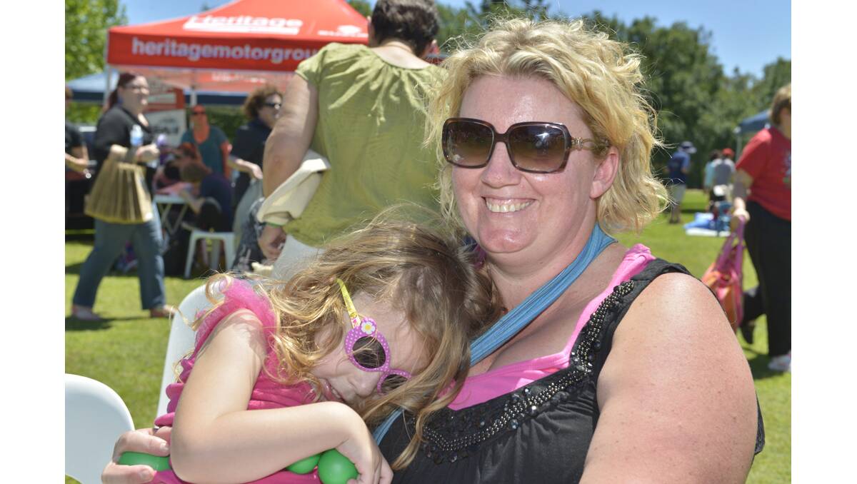 CELEBRATING ABILITY: Barbie and Maggie Laughton of Medowie at pARTy in the Park at Maitland Park