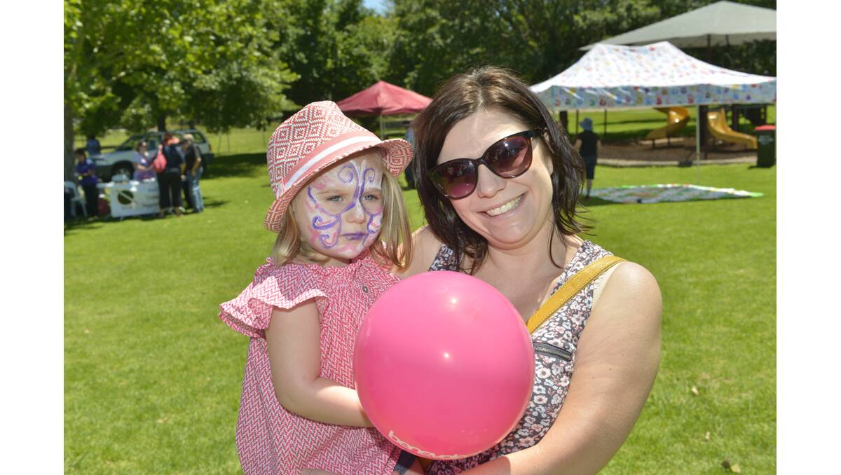 CELEBRATING ABILITY: Carrie Sewell and Olive Burchill of Millfield at pARTy in the Park at Maitland Park