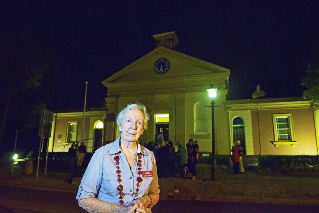 LET THERE BE LIGHTS:  Morpeth Courthouse Museum volunteer Janet Goodwin who turned on the new lights.  	Picture by STUART SCOTT 180912ss015