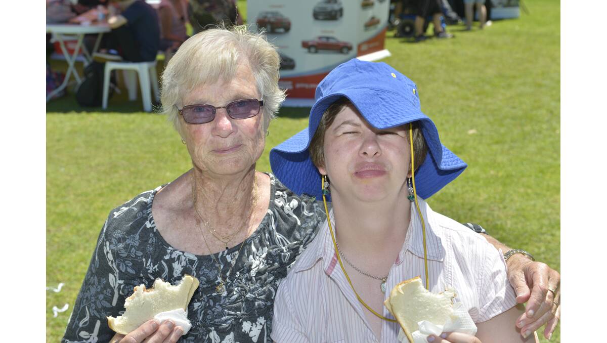 CELEBRATING ABILITY: Margaret Dillon and Briety Dorahy, both of East Maitland at pARTy in the Park at Maitland Park