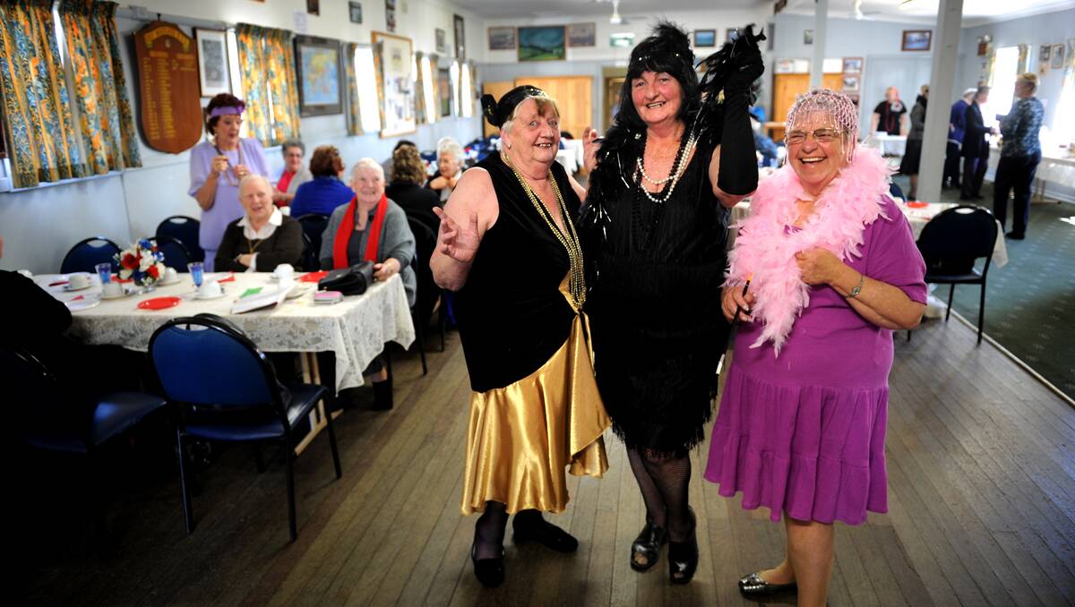 TURNING HEADS:  East Maitland RSL Women’s Auxiliary members Barbara Chamberlain, Narell Sattler and Barbara Bogan.   Picture by MARINA NEIL
