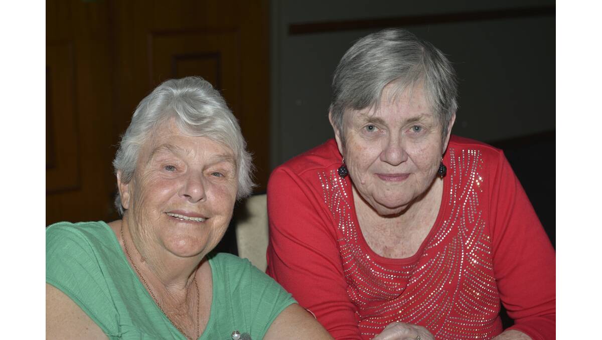 BOWLERS: Yvonne Midwinter and Margaret Moriarty, both of Singleton at the Hunter River District Women’s Bowling Association Christmas party.