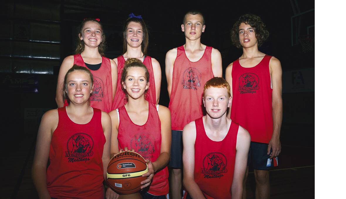 REP HONOURS:  Maitland basketballers (back) Shakera Reilly, Maddison Nowland, Dan Millburn, Jai Davidson, (front) Tahleah Neal, Bianca Green and Ryan Davidson are playing at national titles across the state. 	Picture by STUART SCOTT 181213SS103