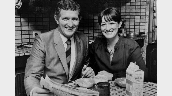 Former Maitland MP Allan Walsh pictured with his wife Marcia in March, 1984.