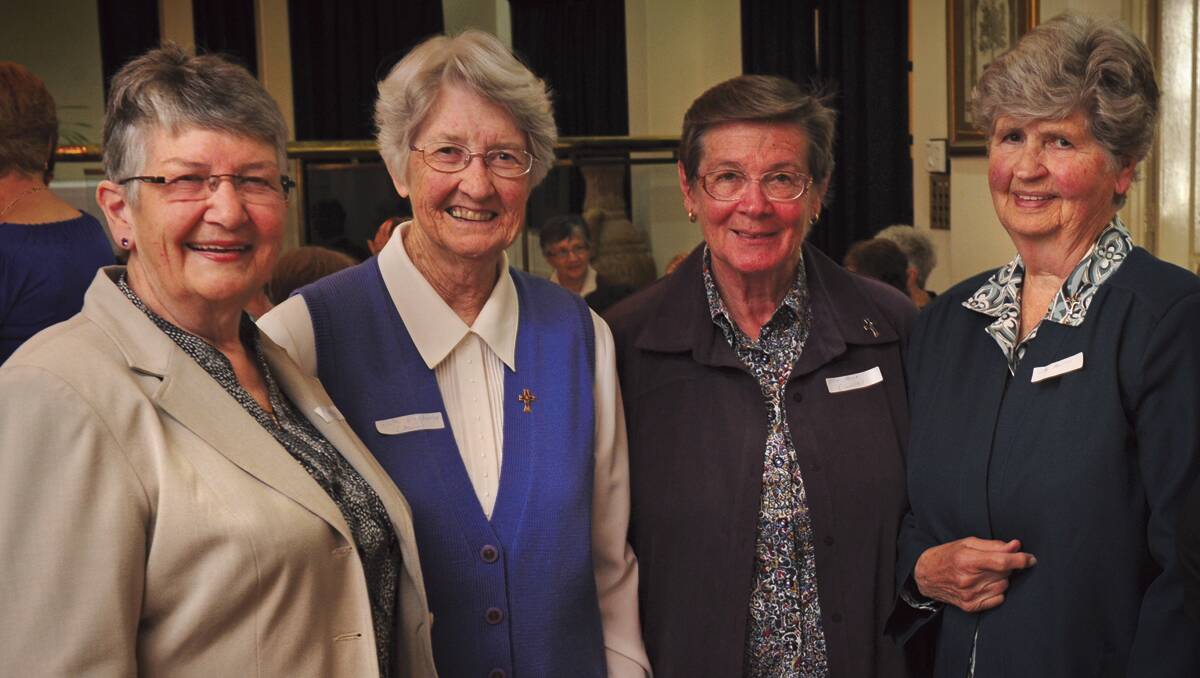 Sister Pam Meyn of East Maitland, Sister Marie Farrell of Sydney, Sister Ann Thomson of Woodberry and Patricia Lake of Woodberry.
