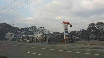  The iconic prawn still stands although the servo is gone. Picture by Aaron Broadbent.