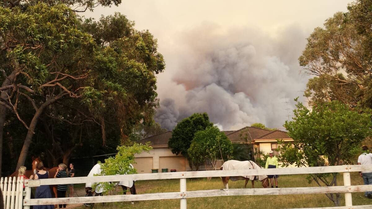 Fire at Lake Munmorah. Picture submitted.