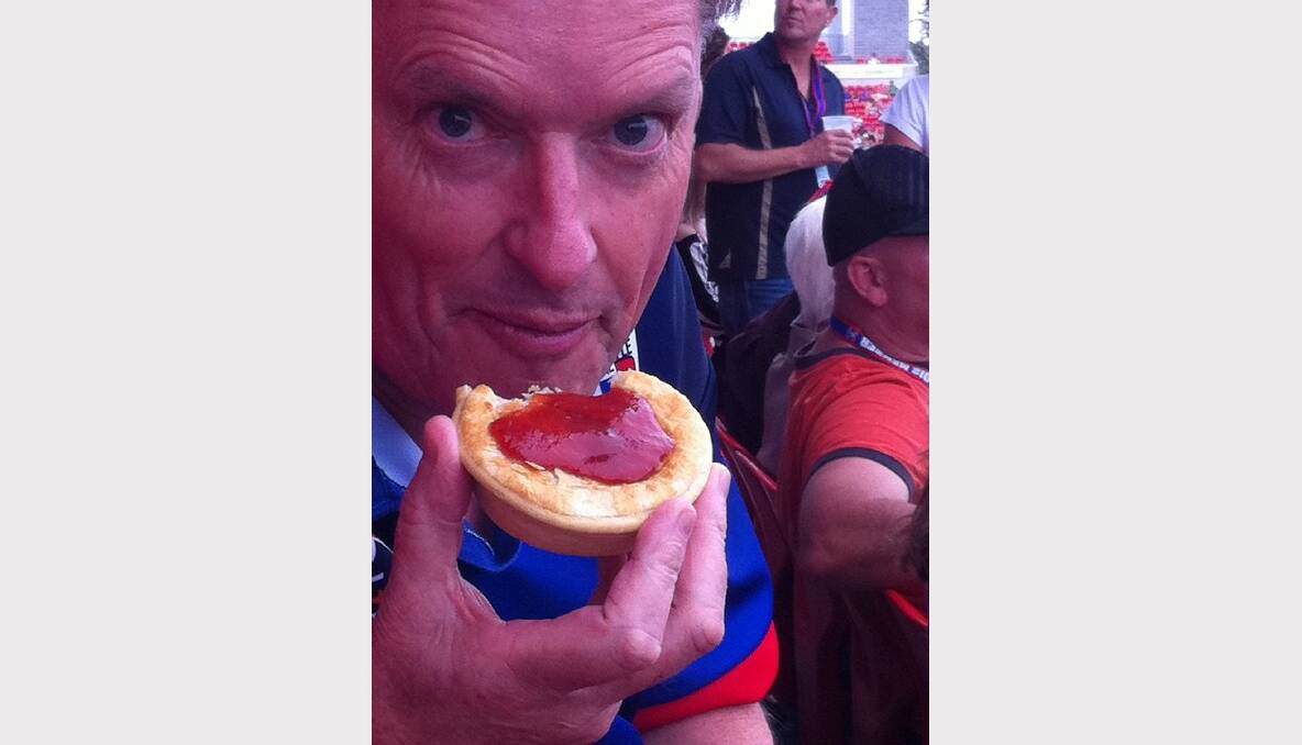 'Meat Pie at Footy' by Samuel Foster.