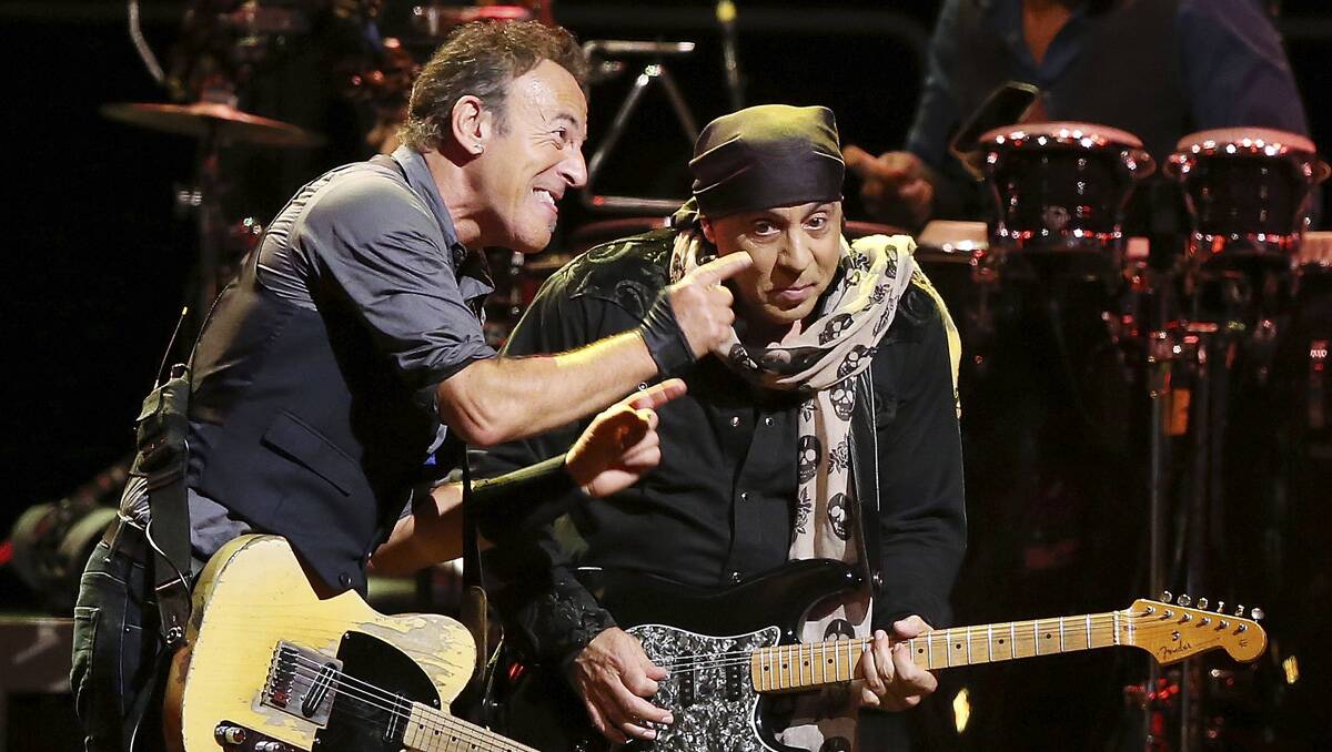 STREETS AHEAD: Bruce Springsteen with guitarist Steve Van Zandt.