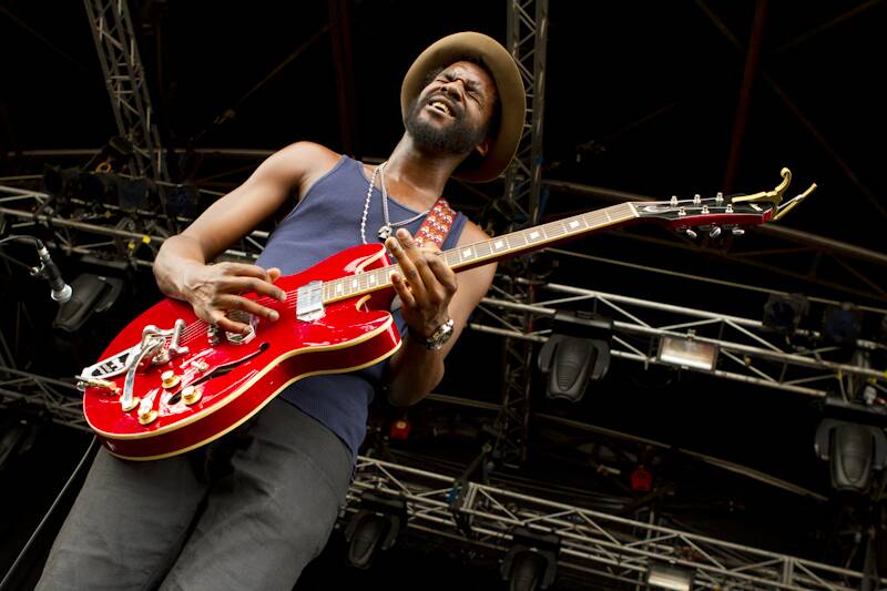 Gary Clark Jr at Sydney's Big Day Out for 2013. Picture by KEVIN BULL
