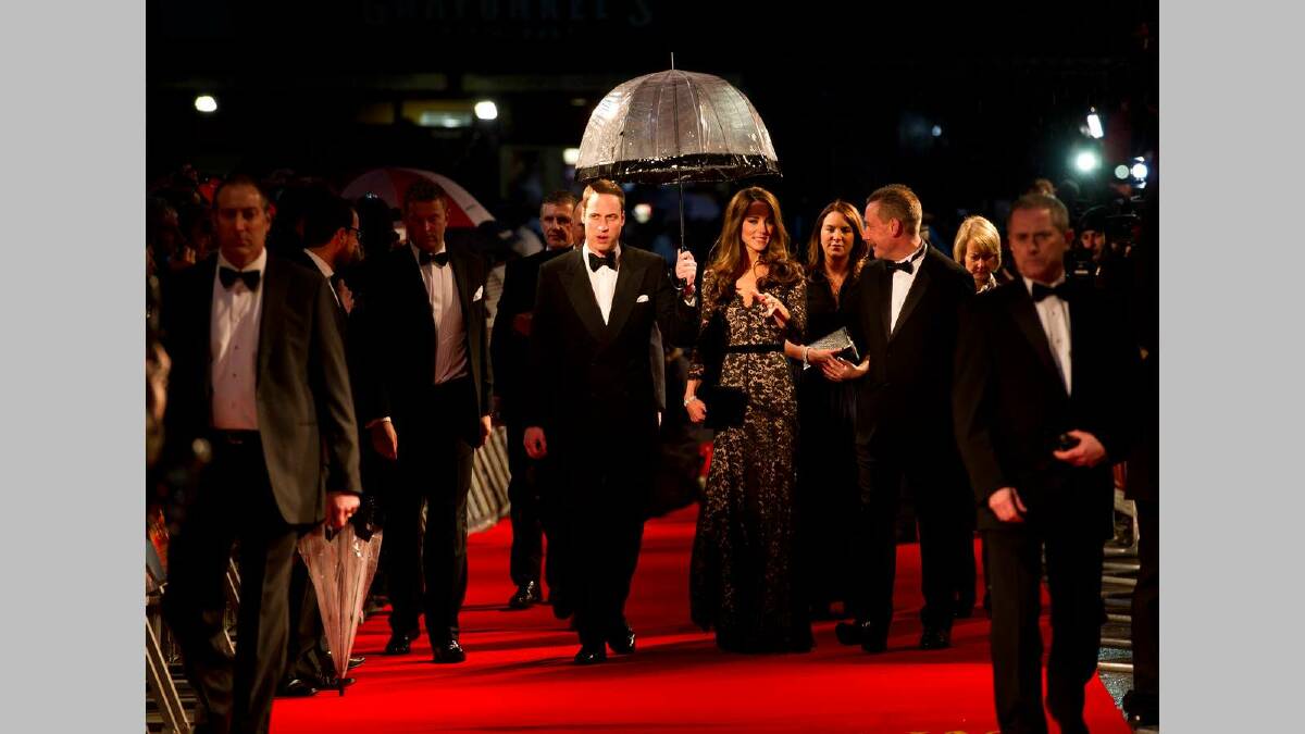Prince William, Duke of Cambridge and Catherine, Duchess of Cambridge attend the UK premiere of War Horse at the Odeon Leicester Square on January 8, 2012.  Picture: Getty Images