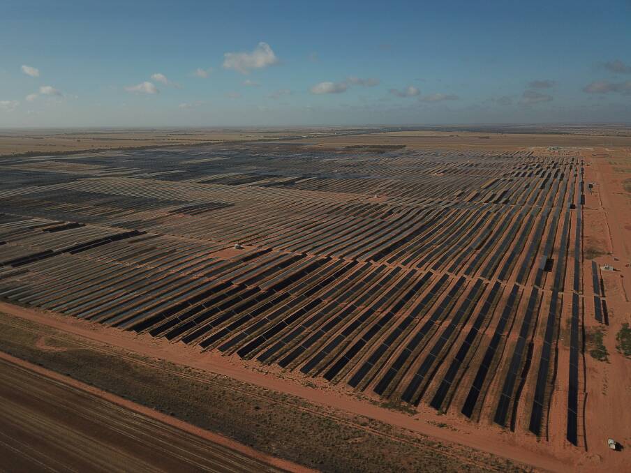 An aerial view of the Kiamal Solar Farm in north-west Victoria. Picture: supplied