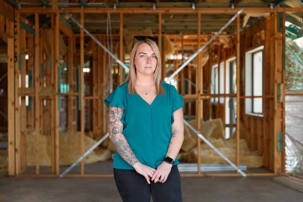TOOLS DOWN: Kiana Johnston is one of many home owners affected by Privium Home's decision to cease all builds as of Friday, November 12. Picture: Max Mason-Hubers