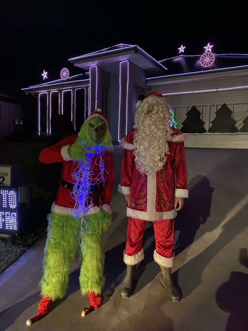 CHRISTMAS CHARACTERS: Santa is at the Christmas lights on Friday and Saturday nights. Picture: Emma and Brenton Gee.