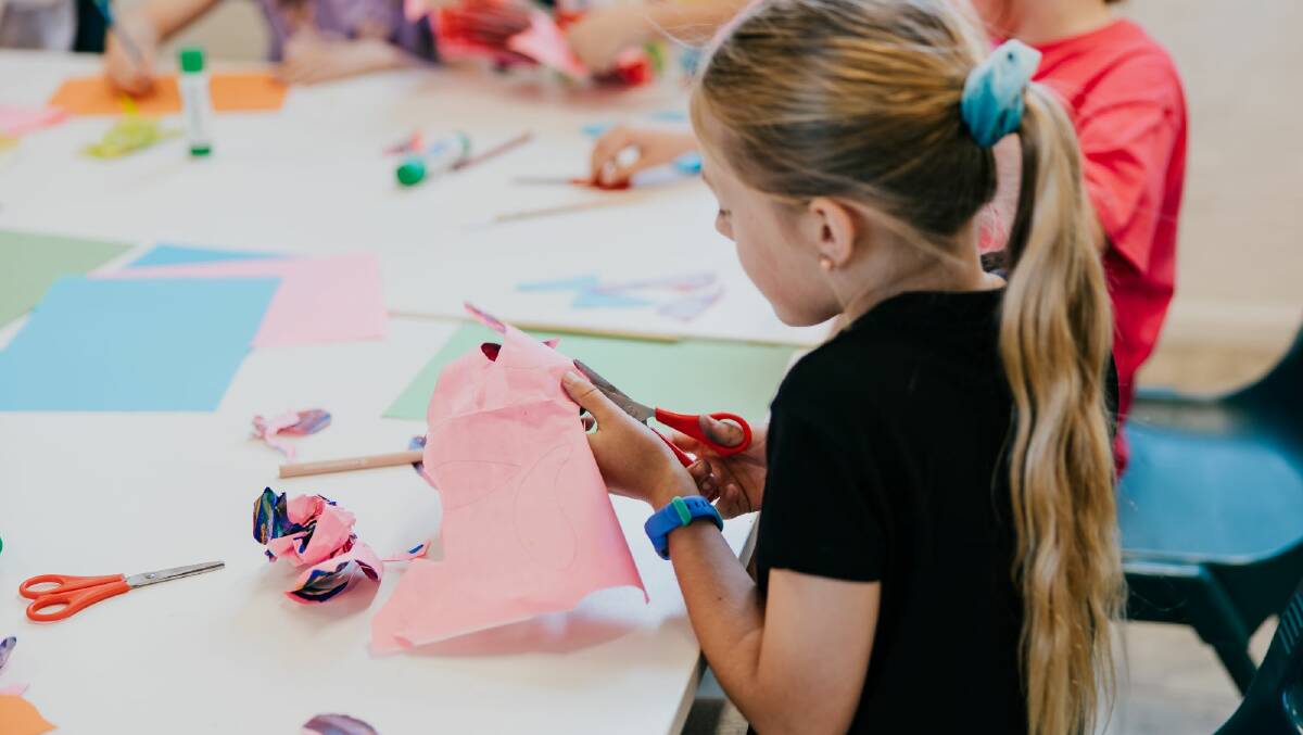 A child creating art at Maitland Regional Art Gallery. Picture supplied