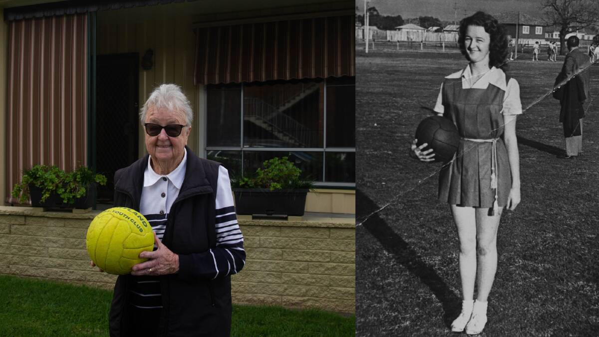 THEN AND NOW: Noeline Boyce, pictured here at home, was at the first meeting of Maitland Netball Association 75 years ago. Picture: Jonathan Carroll.