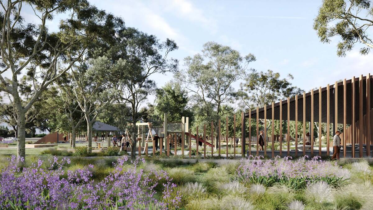 Mock-ups of what Harold Gregson Reserve will look like once complete. Pictures supplied.