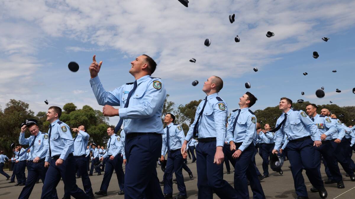NSW Police Class 360 at their attestation. Picture NSW Police via Facebook