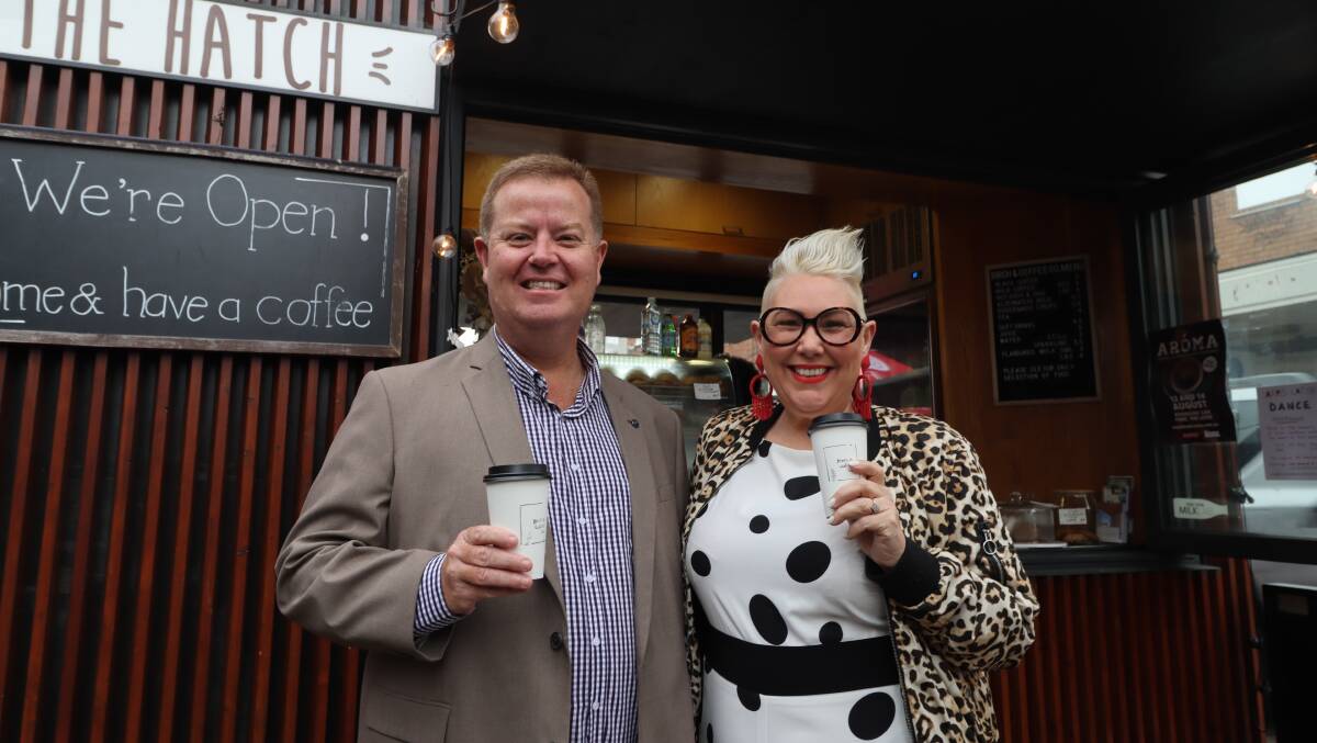 DELICIOUS: Maitland Mayor Philip Penfold with special guest and former MasterChef contestant Steph de Sousa ahead of the Aroma Chocolate and Coffee Festival which will be held next weekend. Picture: supplied