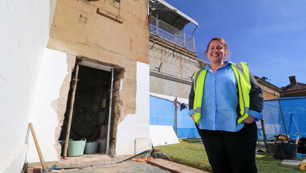 Maitland Gaol Heritage Interpretation officer Zoe Whiting on site. Picture supplied.
