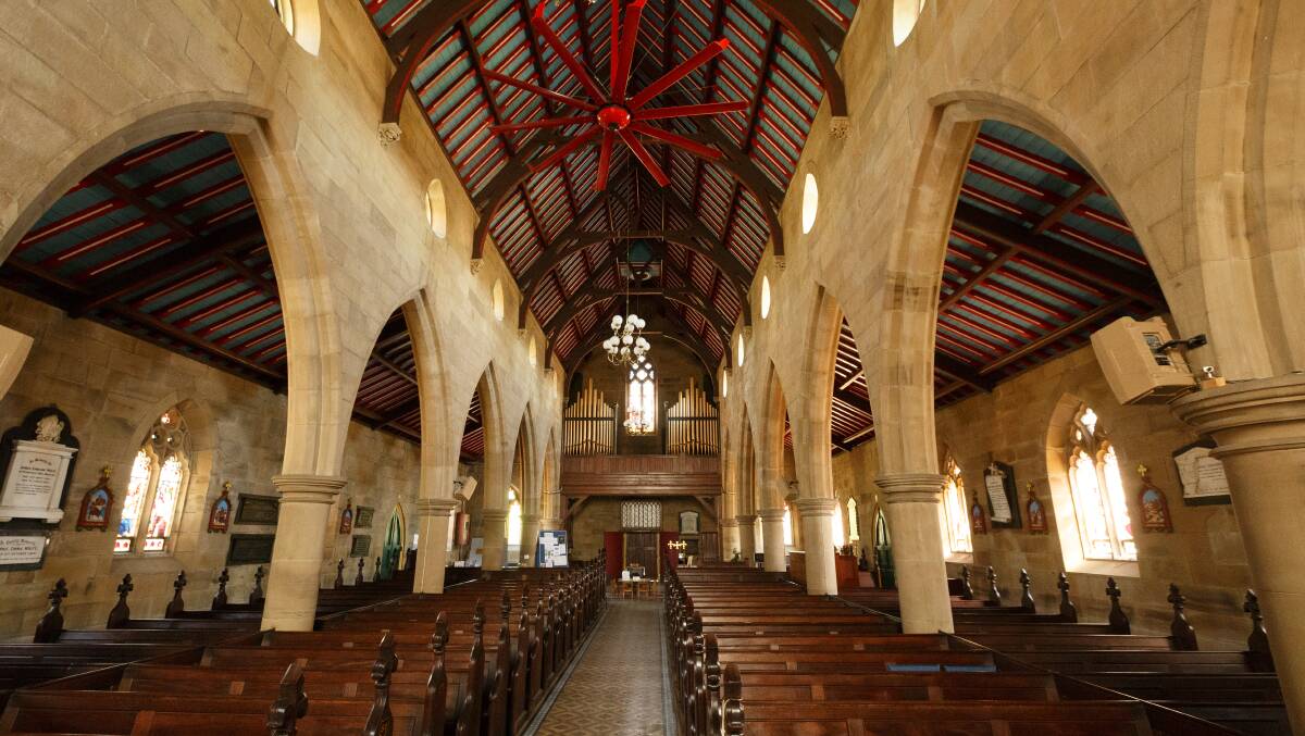 OPEN DAY: The interior of St Mary's Church. The church and the bell tower will be open for the Spring Fair. Picture: Max Mason-Hubers.