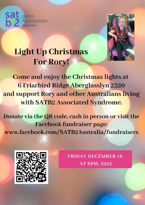 Light up Christmas for Rory - Aberglasslyn lights help little girl with rare genetic condition