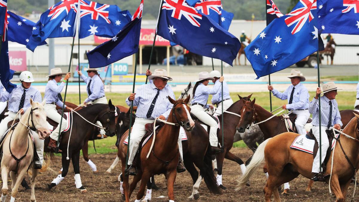 The RM Williams Australian Stockhorse Flag Display will return to the show in 2023. Picture by Peter Lorimer. 